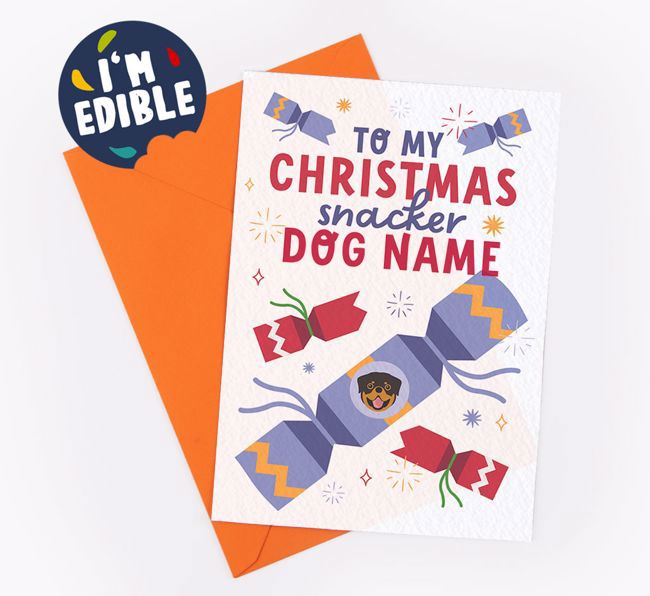 To My Christmas Snacker: Personalised {breedFullName} Edible Card